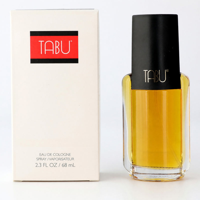 Dana Tabu Eau De Cologne spray for women, 2.3 oz bottle, elegant design and classic fragrance visible in the image.