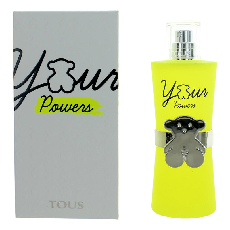 Tous Your Power 3 oz women's EDT spray bottle, sleek design, featuring the Tous brand logo on the packaging.