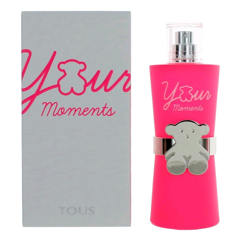 Tous Your Moments 3 oz women’s EDT spray featuring elegant packaging and a sleek glass bottle.