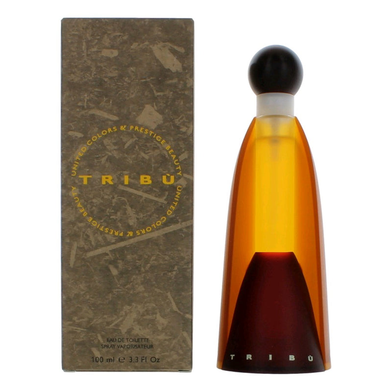 United Colors Tribu women’s 3.4 oz EDT spray bottle, featuring a sleek design and floral fragrance presentation.