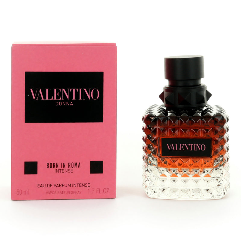 Valentino Donna Born In Roma Intense perfume bottle for women, 1.7oz EDP spray, elegant design with a sleek glass container