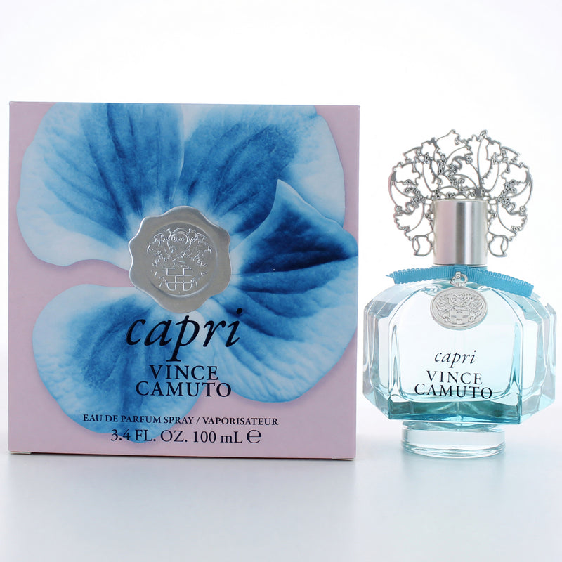 Vince Camuto Capri 3.4 oz women's Eau de Parfum spray with elegant glass bottle and silver cap.