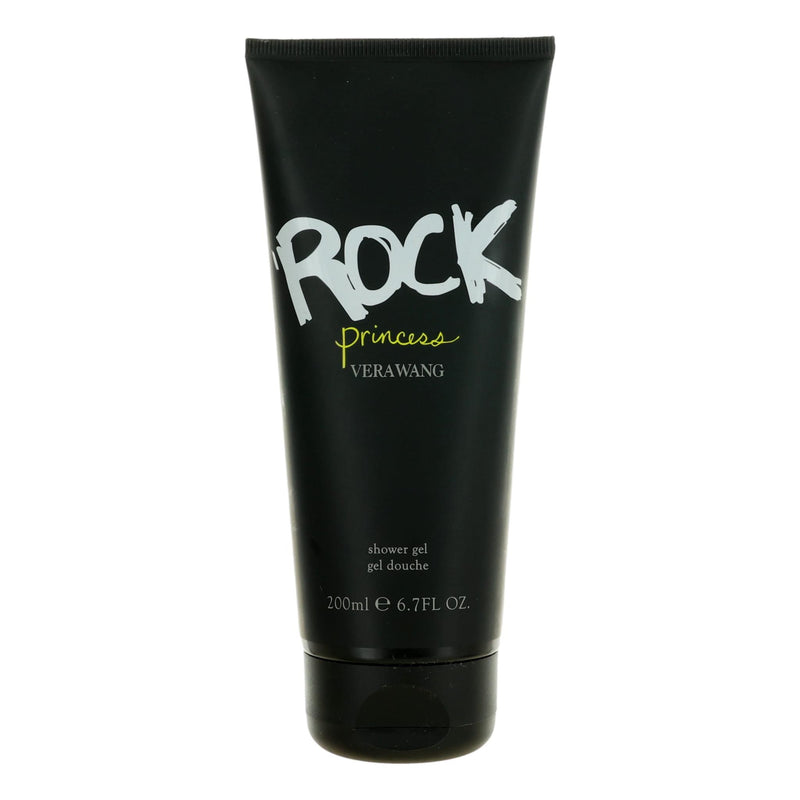 Vera Wang Rock Princess shower gel for women, 6.7 oz bottle with elegant packaging, featuring the Vera Wang brand logo.