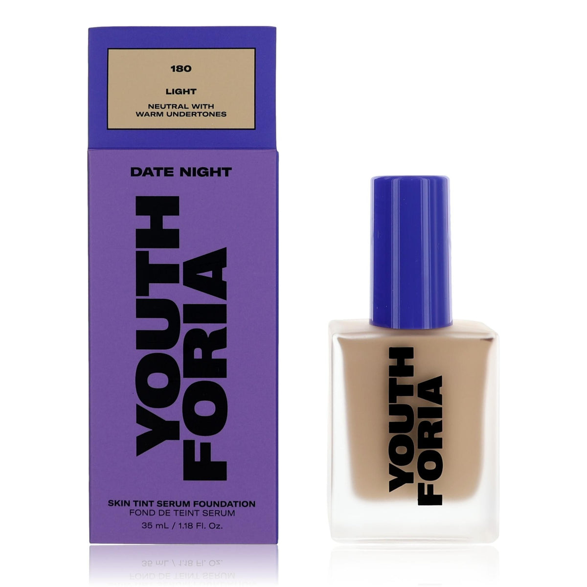 Date Night Youthforia 1.18 oz Skin Tint Serum Foundation- 180 Light - Pertinacia Perfume