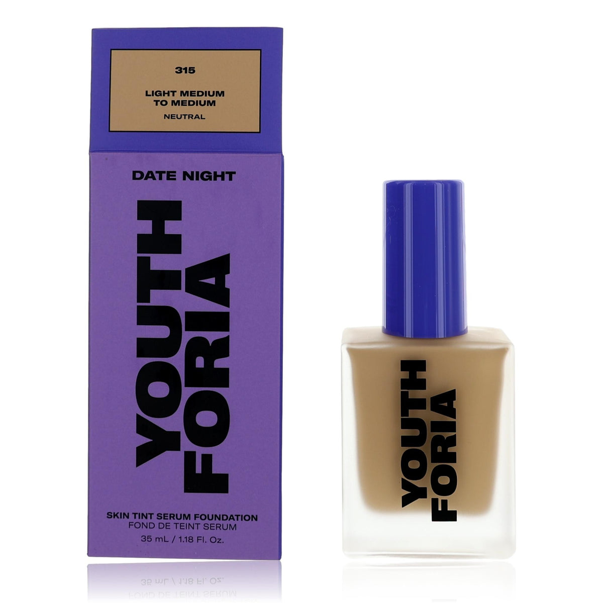 Date Night Youthforia 1.18 oz Skin Tint Serum Foundation- 315 Light Medium to Medium - Pertinacia Perfume