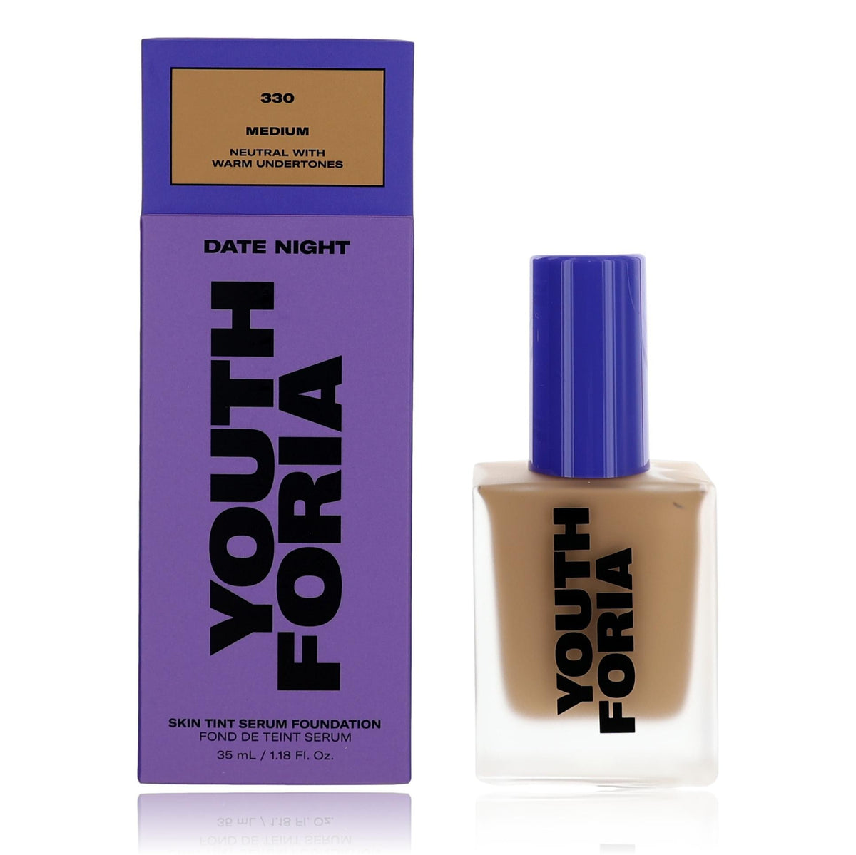 Date Night Youthforia 1.18 oz Skin Tint Serum Foundation- 330 Medium - Pertinacia Perfume