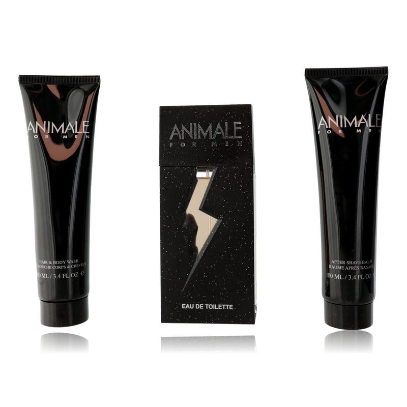 Animale men's 3-piece gift set including physical products with stylish packaging, ideal for gifting or personal use.