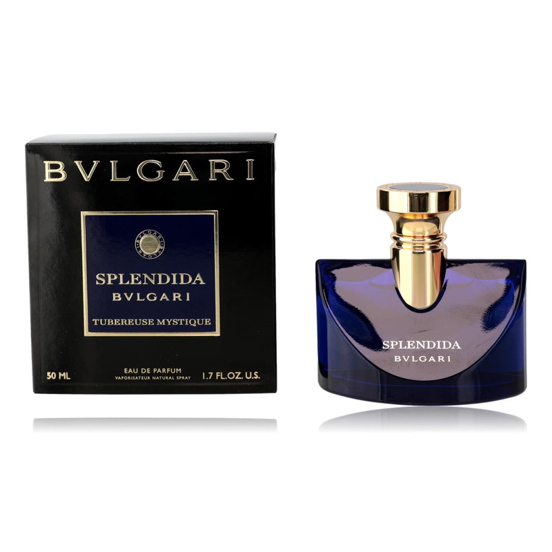 Bvlgari Splendida Tubereuse Mystique 1.7 oz EDP spray for women, elegant bottle with a sophisticated design.