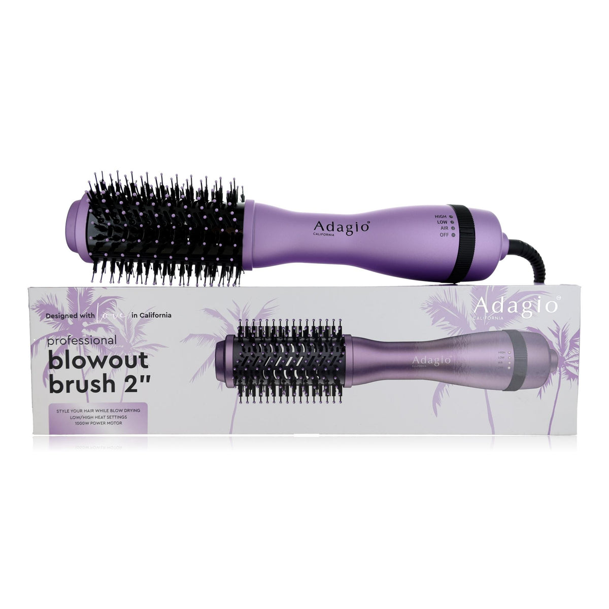 Adagio 2" Professional Blowout Brush Adagio - Lavender - Pertinacia Perfume