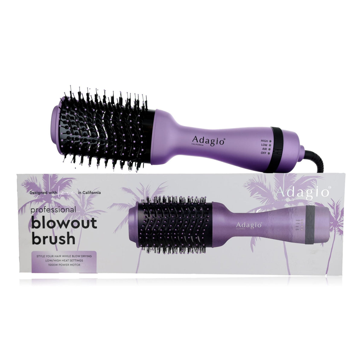 Adagio 3" Professional Blowout Brush Adagio - Lavender - Pertinacia Perfume