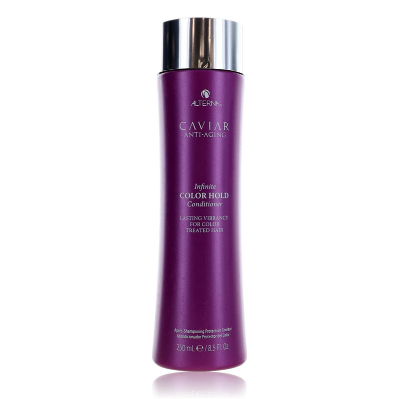 Alterna Caviar Anti-Aging Conditioner in 8.5oz bottle, designed to nourish hair and protect color with a luxurious physical formula.