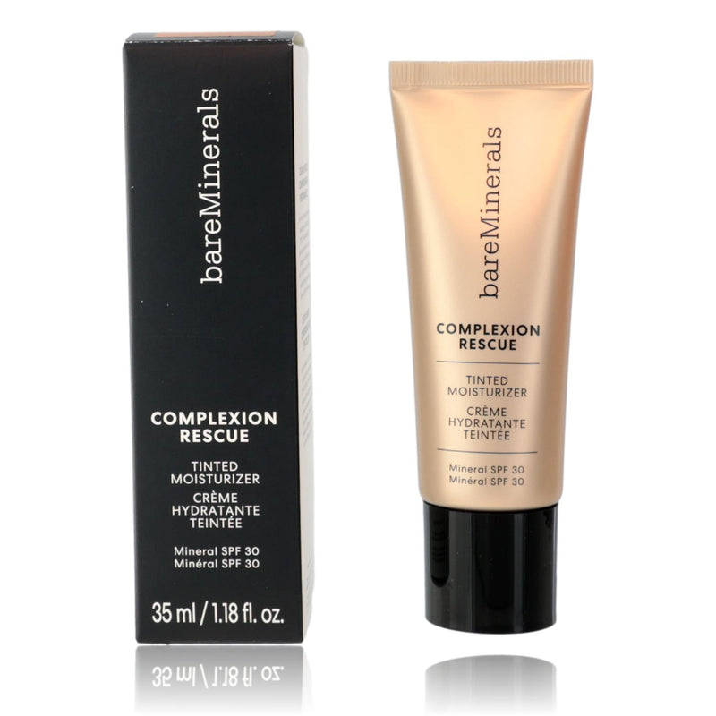 BareMinerals Complexion Rescue tinted moisturizer SPF 30 in Terra 8.5, 1.18oz physical formula with natural skin finish.