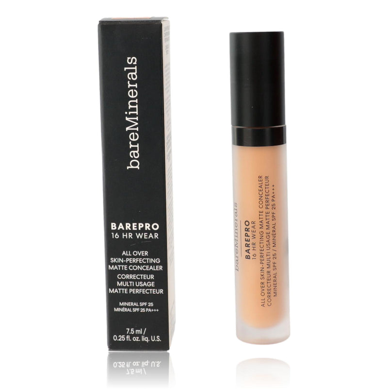 BareMinerals BarePro 16 Hr Wear matte concealer SPF 25 in Medium 300 Neutral, physical makeup product with smooth application.