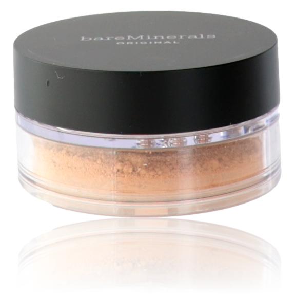 bareMinerals Loose Powder Foundation SPF 15 in Golden Nude 16, a physical mineral makeup in a loose powder form with a warm nude shade