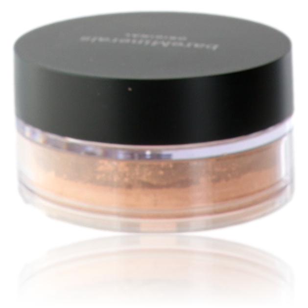 BareMinerals loose powder foundation in Golden Tan 20, SPF 15, physical mineral foundation with a soft, warm beige color.