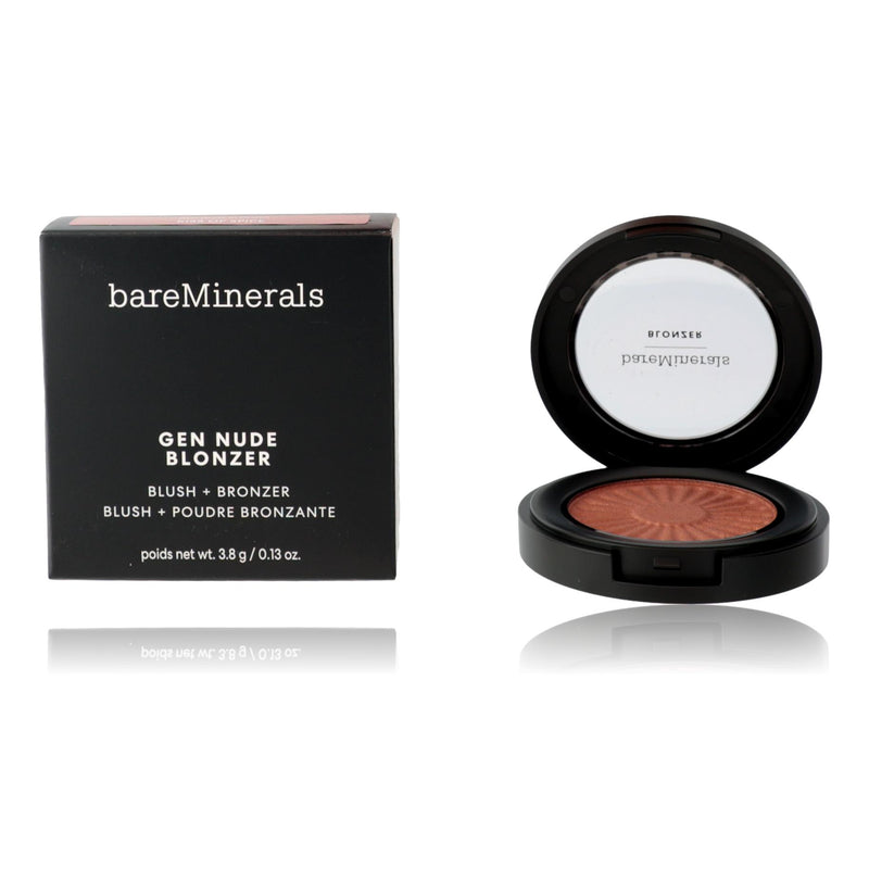 Bare Minerals Gen Nude Blonzer Kiss of Spice, 0.13oz blush and bronzer compact with warm, natural shades visible in the image.
