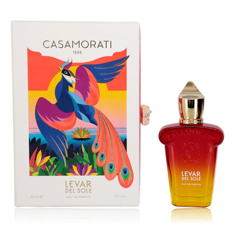 Xerjoff Casamorati Levar Del Sole 1 oz unisex EDP spray bottle displayed on a neutral background