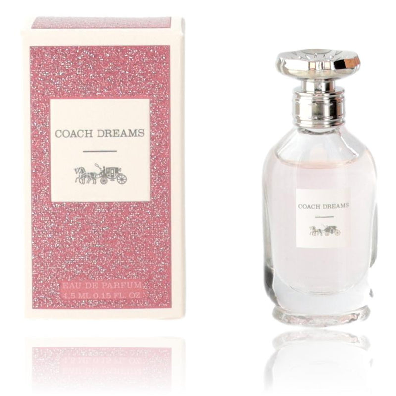 Coach Dreams women’s 0.15 oz Eau de Parfum Splash bottle with elegant packaging and clear branding visible.