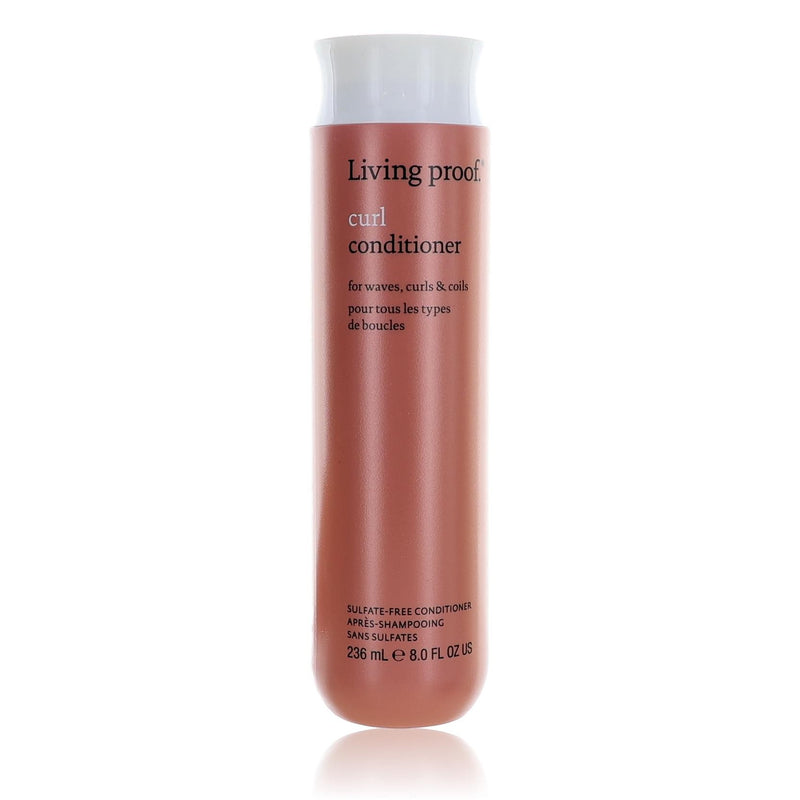 Living Proof Curl Conditioner 8 oz bottle showing the physical product with a clear label and brand logo.