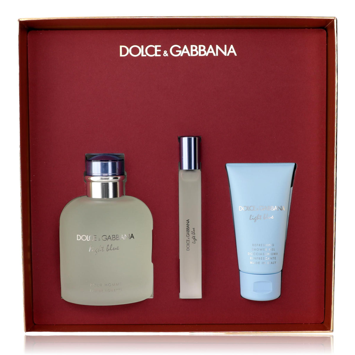 Light Blue Dolce & Gabbana 3 Piece Set Men - Pertinacia Perfume
