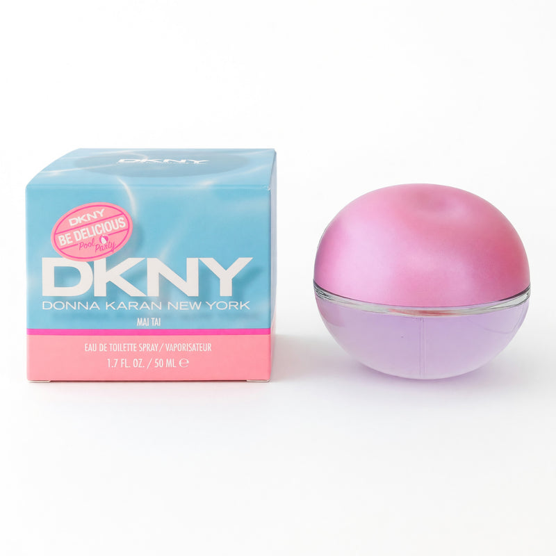 Donna Karan Be Delicious Mai Tai 1.7 oz women’s EDT spray bottle with colorful packaging and floral design.