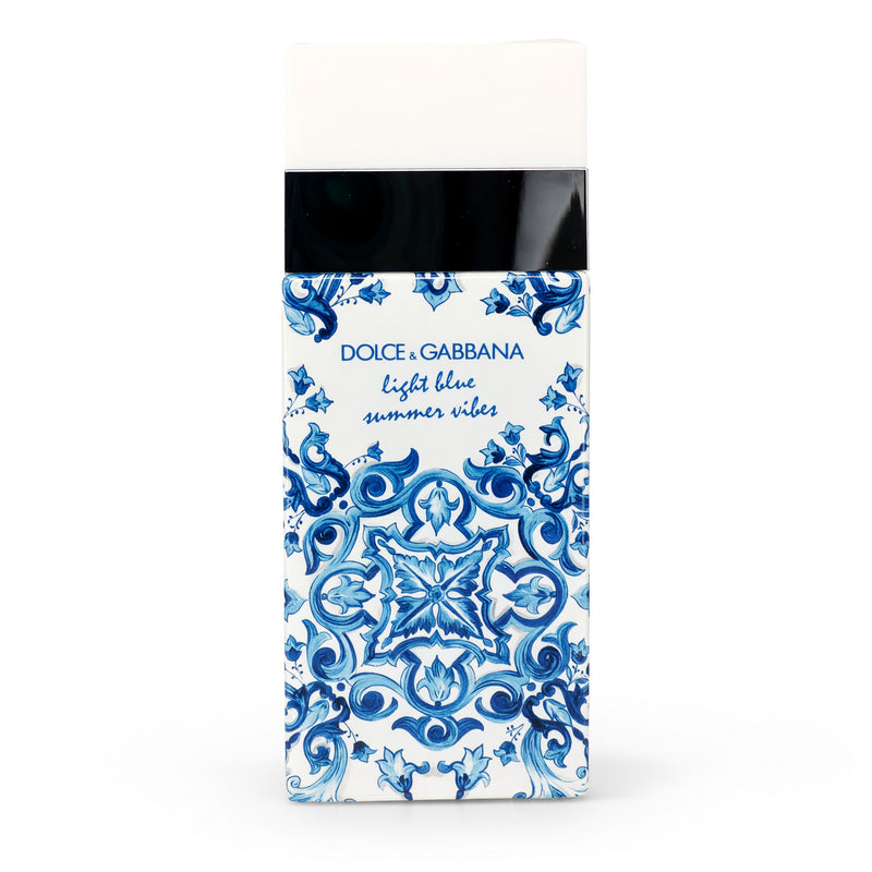 Light blue Summer Vibes Dolce & Gabbana 3.3oz EDT spray women tester bottle with blue and white packaging.