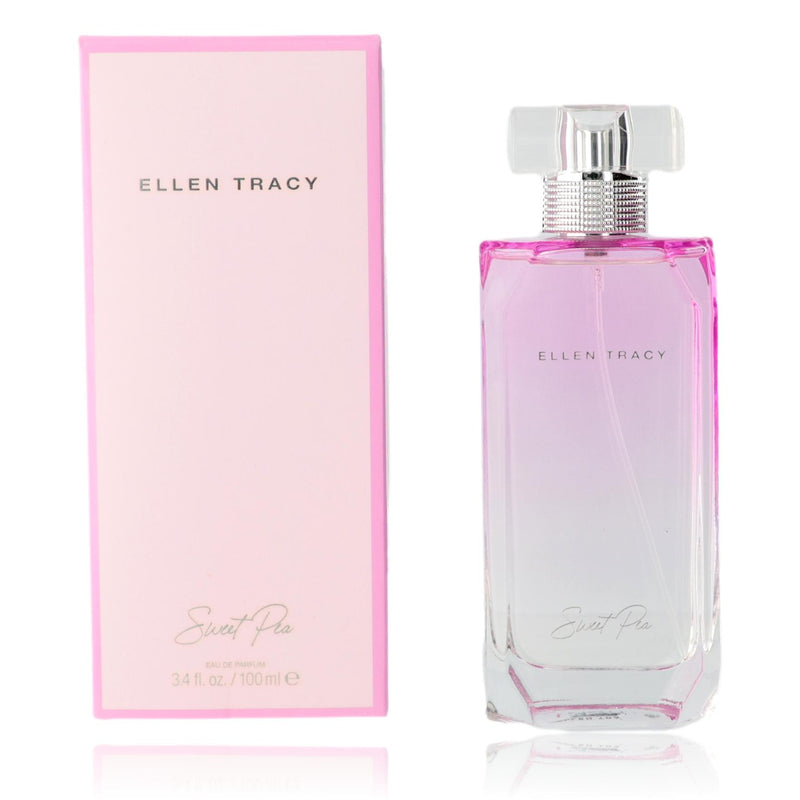 Ellen Tracy Sweet Pea 3.4 oz women’s EDP spray bottle with floral perfume design.
