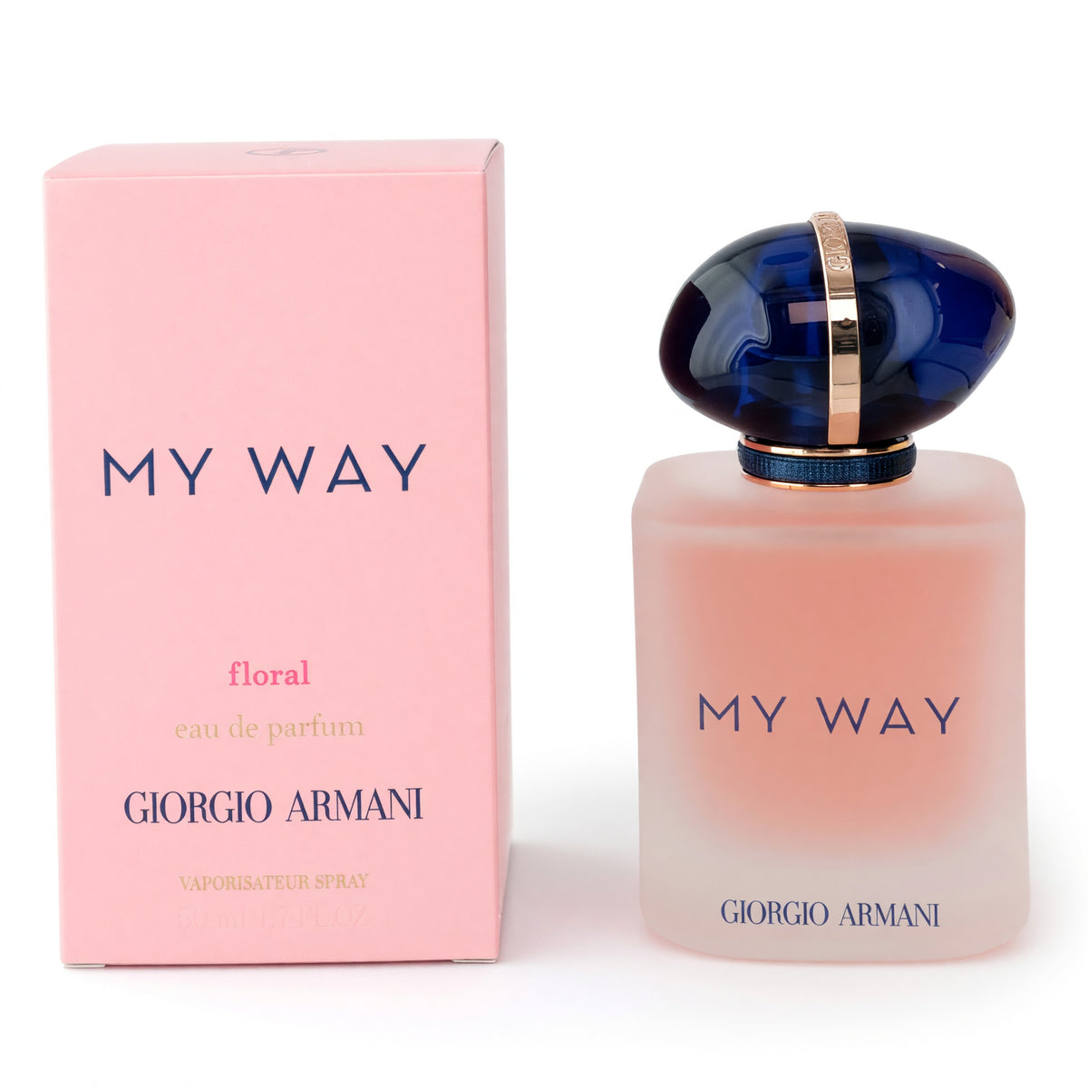 Giorgio Armani My Way Floral 1.7 oz women’s EDP spray bottle with floral design and elegant packaging.