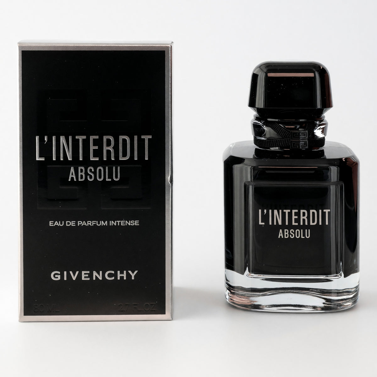 Givenchy L'Interdit Absolu 2.7 oz Eau de Parfum Intense spray for women, elegant bottle with floral and oriental design