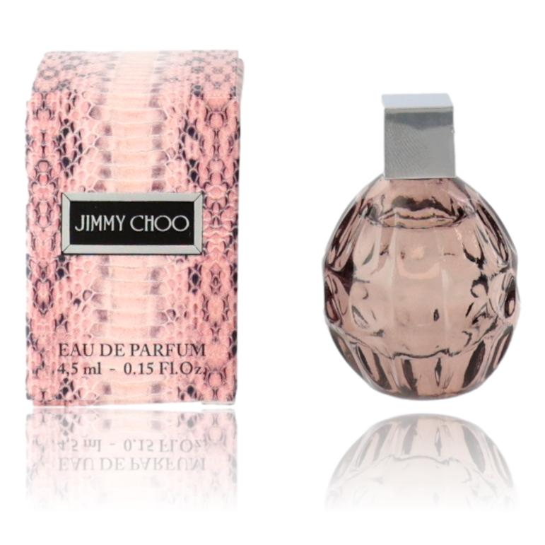 Jimmy Choo by Jimmy Choo women's 0.15 oz Eau de Parfum Splash bottle, elegant glass container with a sleek design.