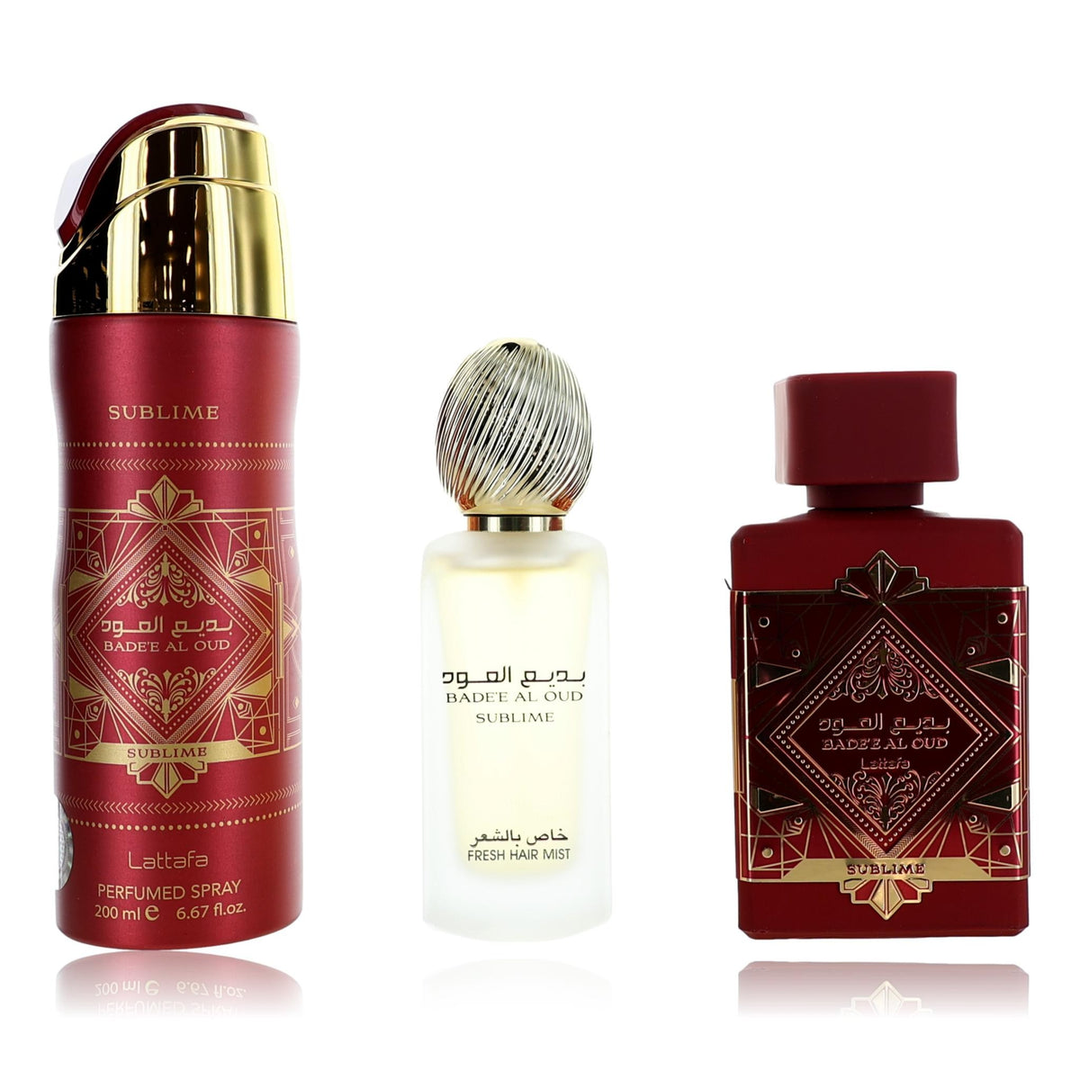 Bade'e Al Oud Sublime Lattafa 3 Piece Gift Set - Pertinacia Perfume