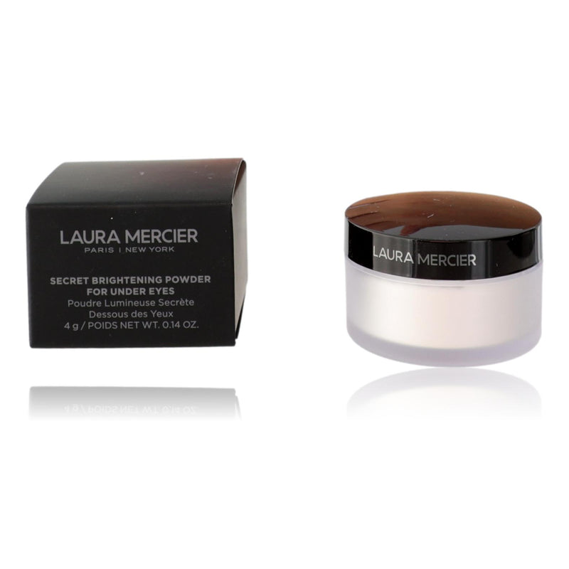 Laura Mercier Secret Brightening Powder in .14oz, physical under-eye setting powder with a smooth, matte finish.