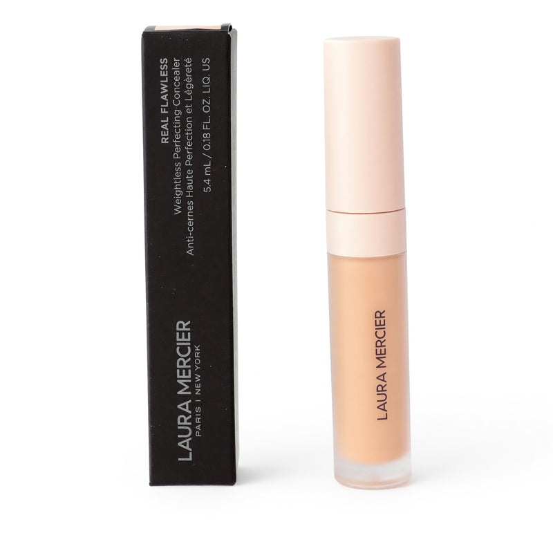 Laura Mercier Real Flawless Weightless Concealer in 2W1, 0.18oz, designed for natural skin tone correction and flawless coverage