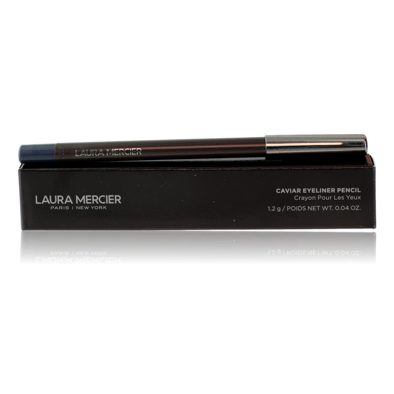 Laura Mercier Caviar Eyeliner Pencil in Bleu Marine, 0.04oz, featuring a sleek navy blue pencil with a precise tip for eye definition.