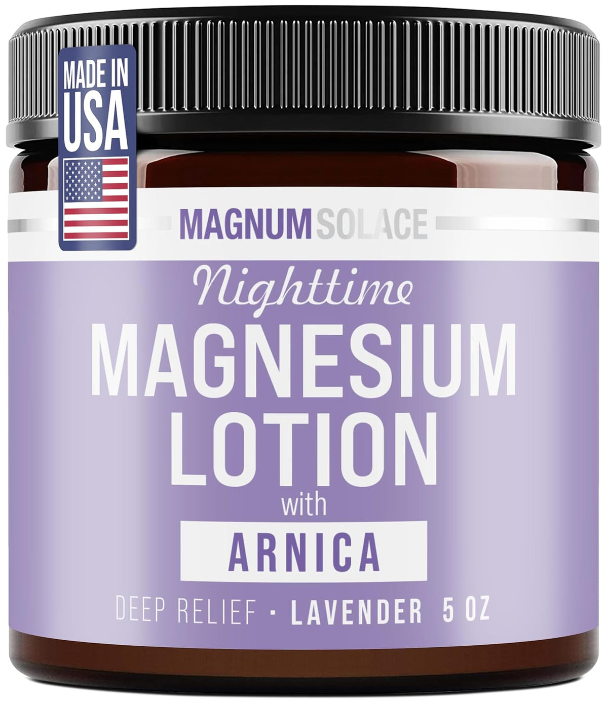 Nighttime Magnesium Lotion with Arnica Magnum Solace 5oz Lotion - Lavender - Pertinacia Perfume