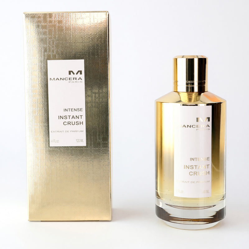 Mancera Intense Instant Crush unisex 4oz extrait de parfum bottle with elegant design, showcasing the luxury fragrance.