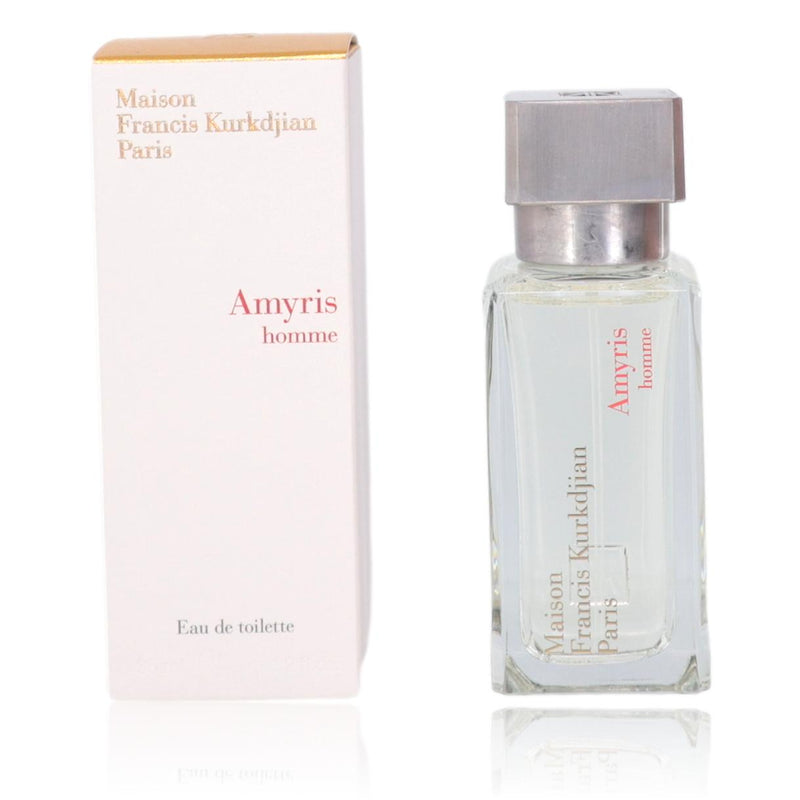 Amyris Homme by Maison Francis Kurkdjian 1.2 oz men's EDT spray bottle with sleek packaging and minimalist design.