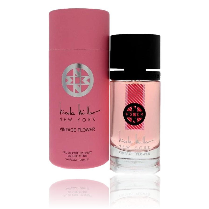 Nicole Miller NY Vintage Flower 3.4 oz women's EDP spray bottle with floral design.