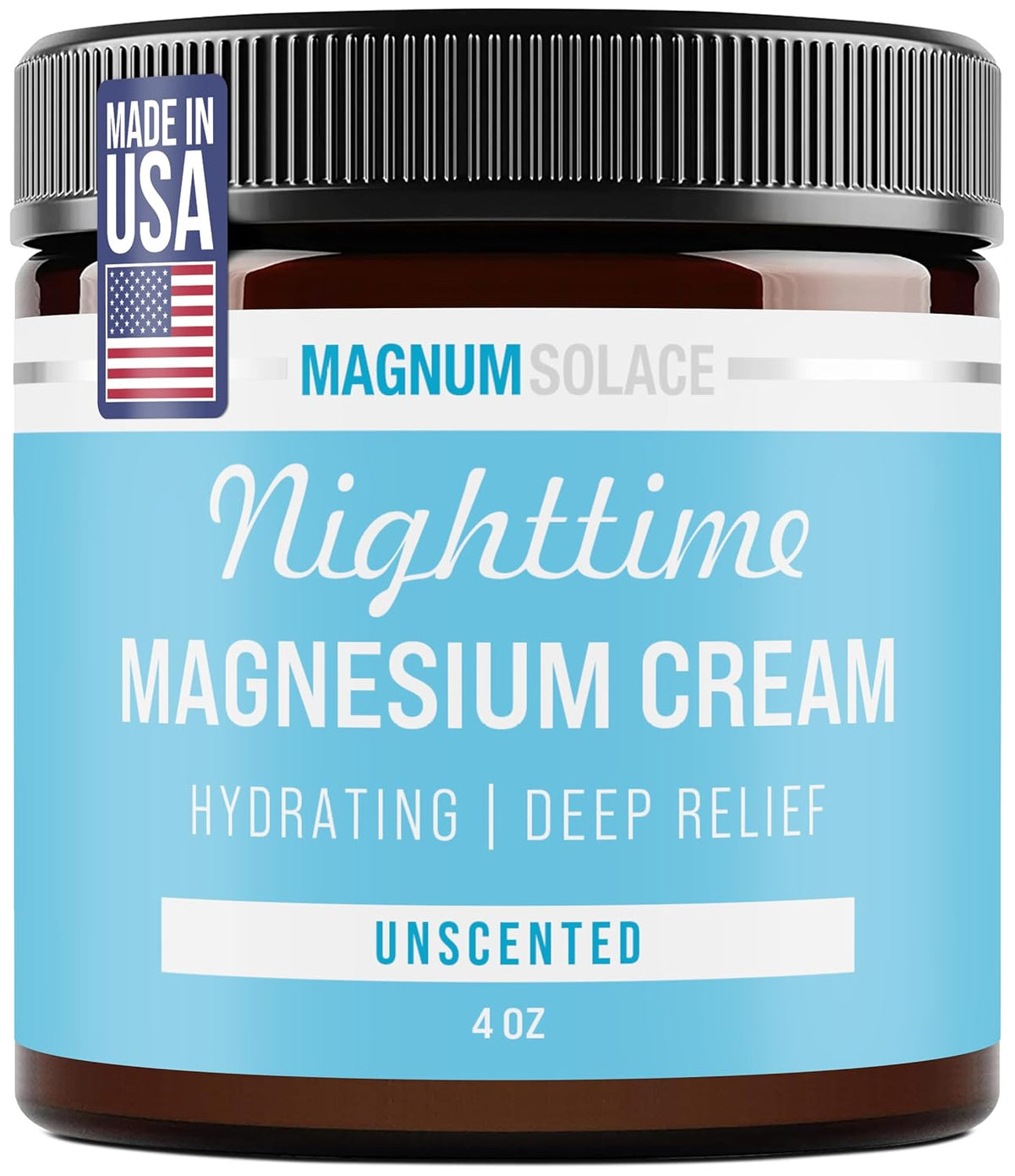 Nighttime Magnesium Cream Magnum Solace 5 oz Lotion - Unscented - Pertinacia Perfume