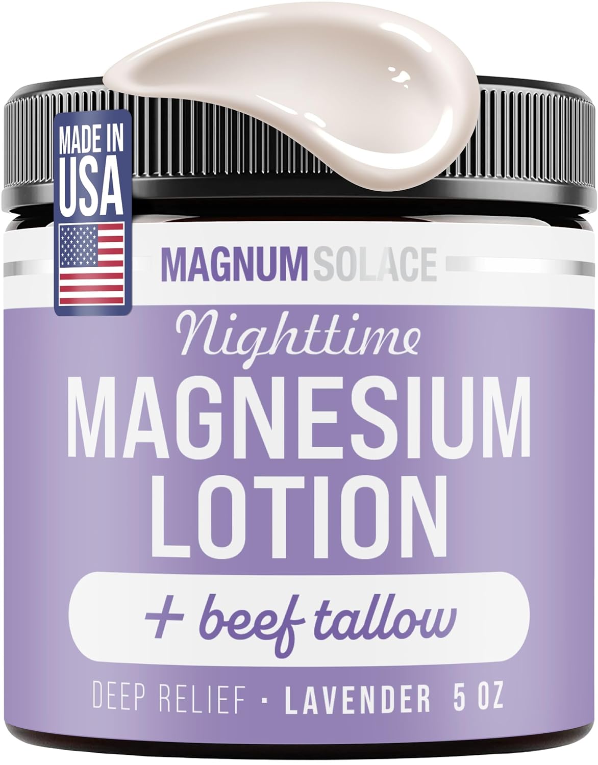 Nighttime Magnesium Lotion with Beef Tallow 5oz Lotion - Lavender - Pertinacia Perfume