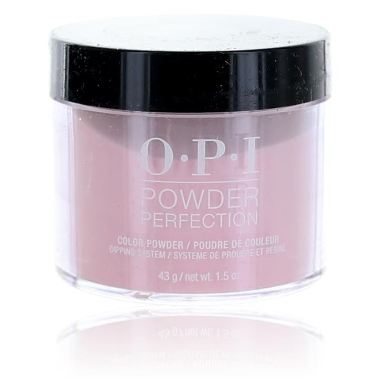 OPI Powder Perfection Bubble Bath dip powder in 1.5 oz jar, showcasing the pink-colored physical nail dip product.