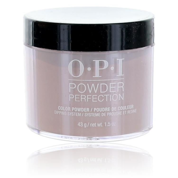 OPI Powder Perfection dip powder in Tiramisu For Two, 1.5 oz, showing vibrant beige color and packaging.