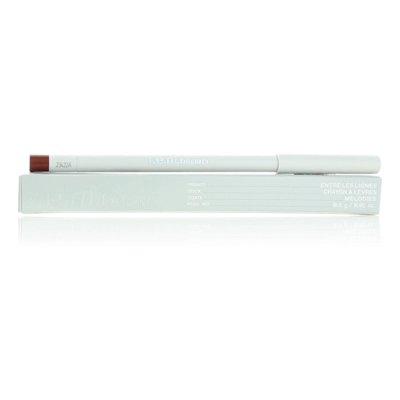 r.e.m. beauty At the Borderline Lip Liner Pencil in Melodies, 0.01 oz, close-up of the nude-colored pencil for precise lip lining