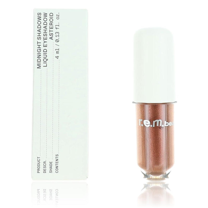 r.e.m. beauty Midnight Shadows liquid eyeshadow in Asteroid, 0.13 oz, featuring a shimmering, cosmic-inspired eye makeup look.