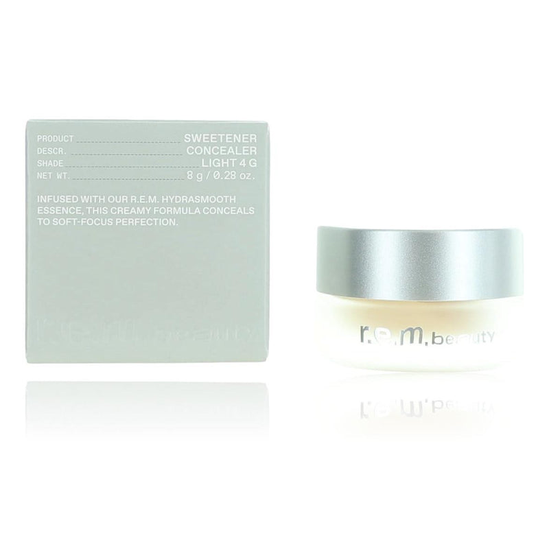 r.e.m. beauty Sweetener Concealer in Light 4 G, 0.28 oz, showing the compact packaging and product details