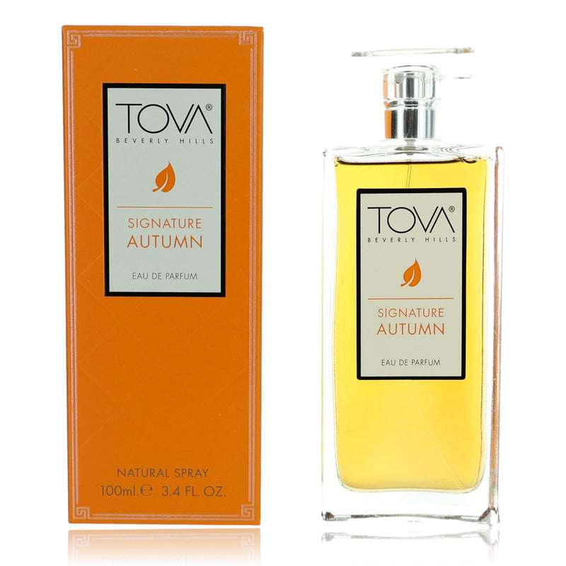 Tova Signature Autumn women’s 3.4 oz EDP spray bottle with elegant packaging, showcasing the Tova fragrance for women.