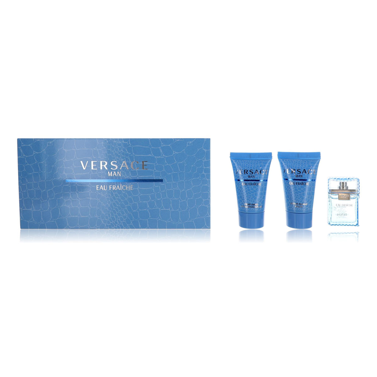 Versace Man Eau Fraiche Versace 3 Piece Mini Set Men - Pertinacia Perfume