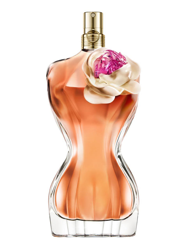 Jean Paul Gaultier La Belle Flower Edition perfume bottle, 3.4oz EDP, with floral design and elegant packaging.