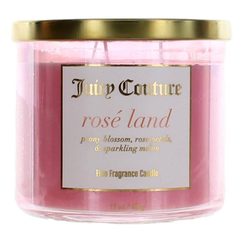 Juicy Couture 14.5 oz Soy Wax Blend 3 Wick Candle - Rose Land - Pertinacia Perfume