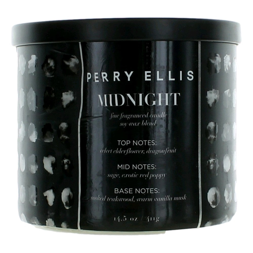 Perry Ellis 14.5 oz Soy Wax Blend 3 Wick Candle - Midnight - Pertinacia Perfume